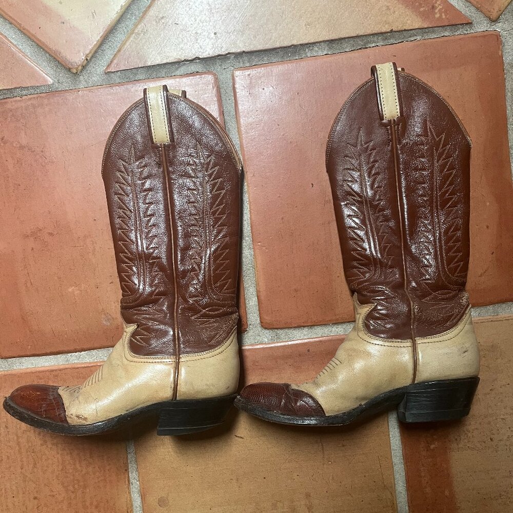 TONY LLAMA COWBOY BOOTS. 1980"S VINTAGE